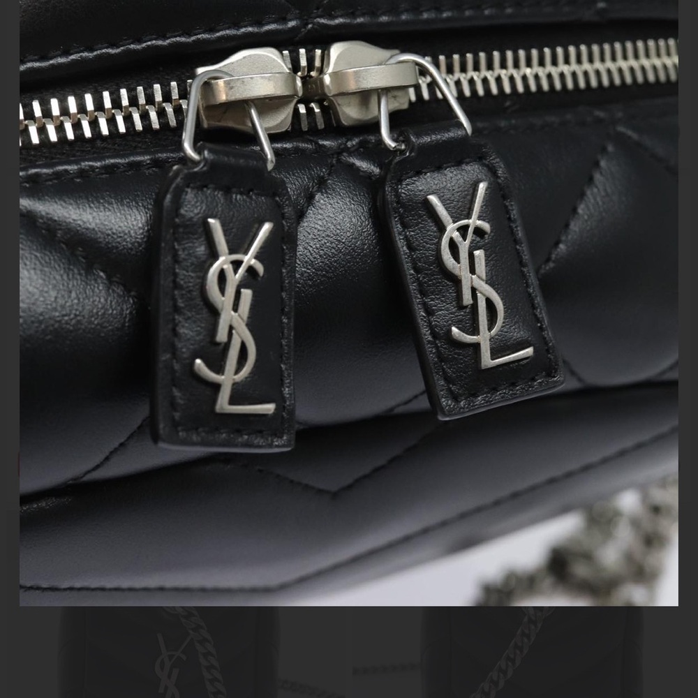 SAINT LAURENT Lulu Shoulder Bag Calfskin Black full inclusion - Picture 11 of 17